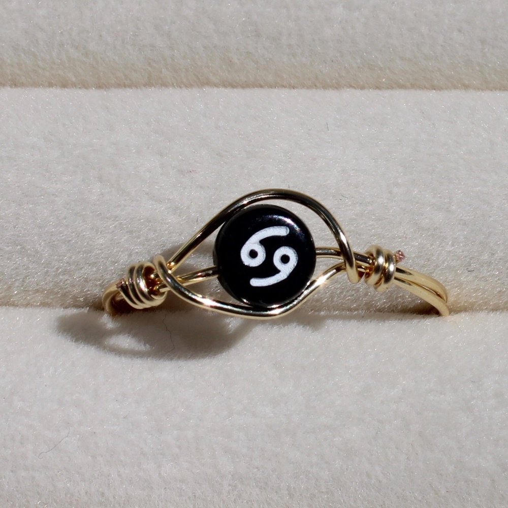 Cancer Zodiac Sign Ring | Adjustable Ring | Zodiac Ring | Cancer